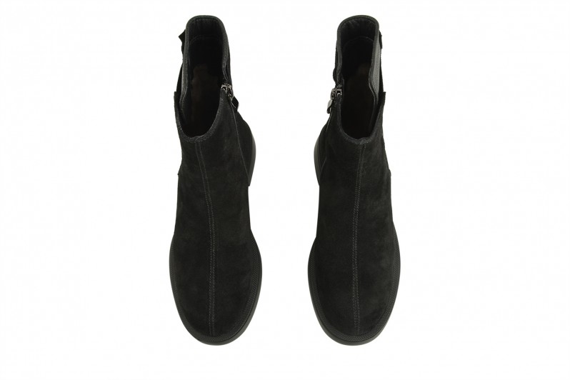 Черевики жіночі чорні з натуральної замші (008513)