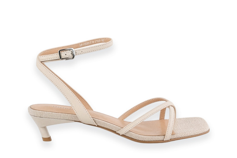 Босоніжки жіночі бежеві з натуральної шкіри (008979)