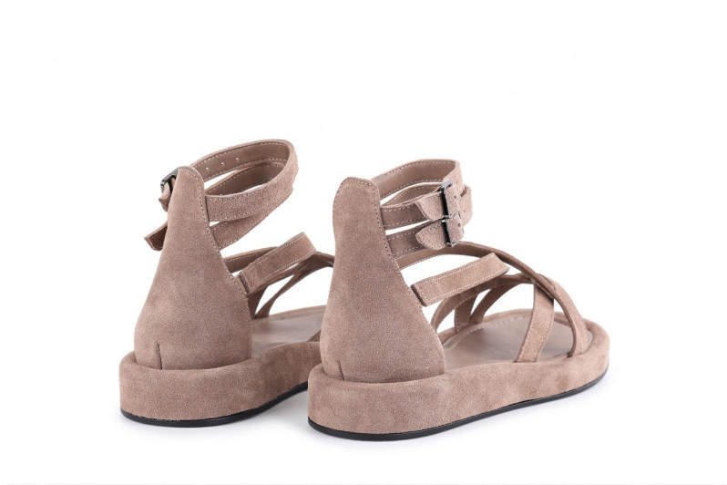 Сандалі жіночі бежеві з натуральної замши (009008)