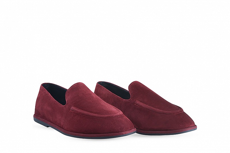 Лофери жіночі бордові з натуральної замші (008439) Лофери жіночі бордові з натуральної замші (008439)