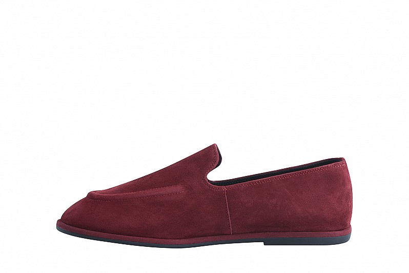 Лофери жіночі бордові з натуральної замші (008439) Лофери жіночі бордові з натуральної замші (008439)