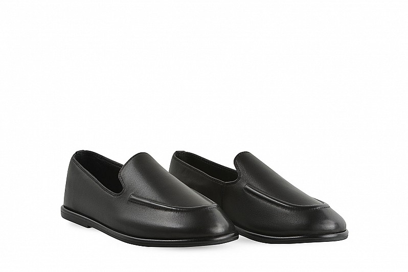 Лофери жіночі чорні з натуральної шкіри (008436)