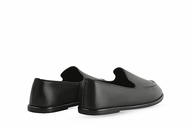 Лофери жіночі чорні з натуральної шкіри (008436)