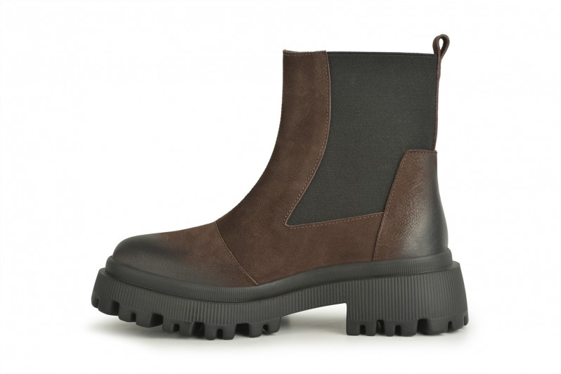 Черевики жіночі коричневі з нубуку (008668) Черевики жіночі коричневі з нубуку (008668)