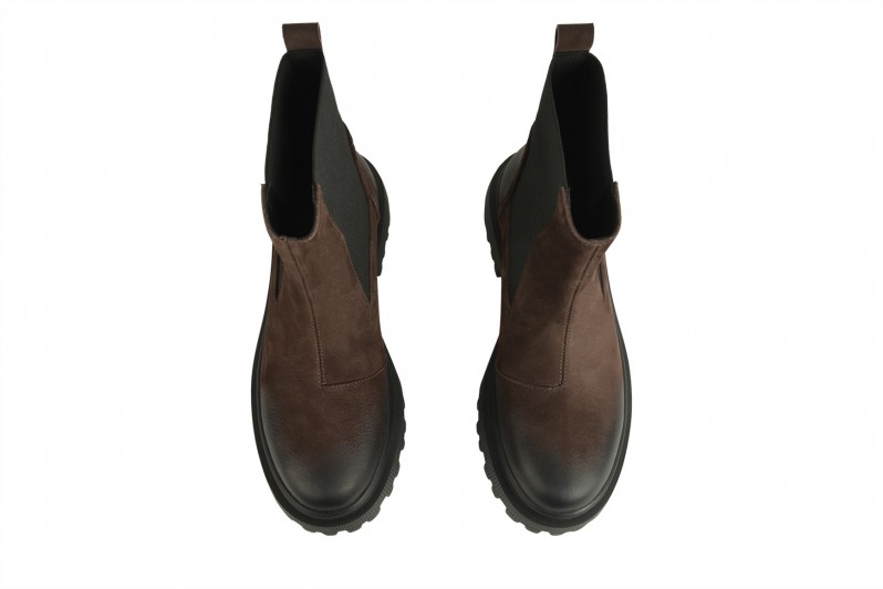 Черевики жіночі коричневі з нубуку (008668) Черевики жіночі коричневі з нубуку (008668)