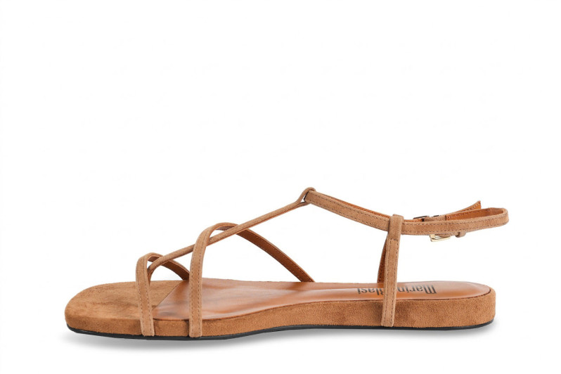 Босоніжки жіночі руді з натуральної замші (008975)