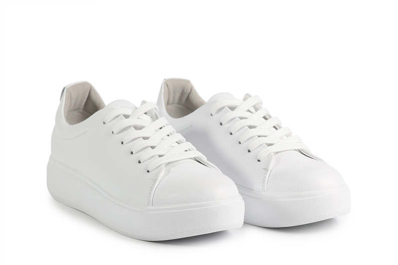 Кеди жіночі білі з натуральної шкіри (008832)