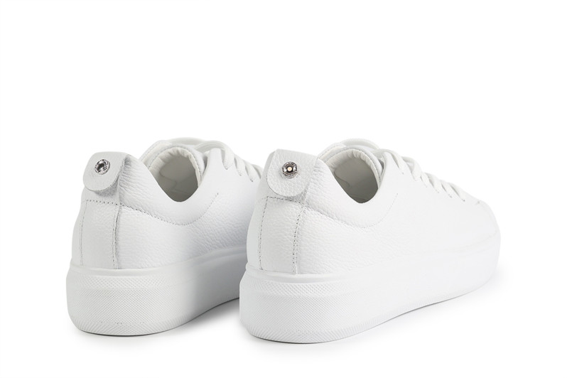 Кеди жіночі білі з натуральної шкіри (008832)