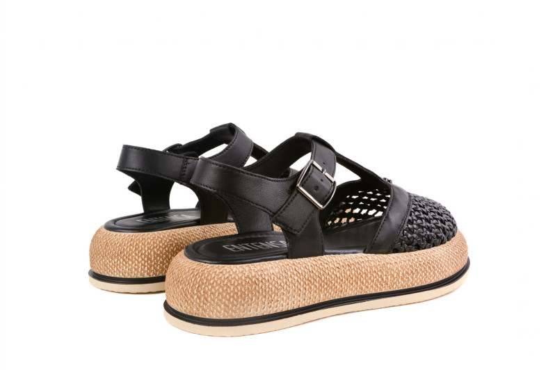 Сандалі жіночі чорні з штучної шкіри (009013)