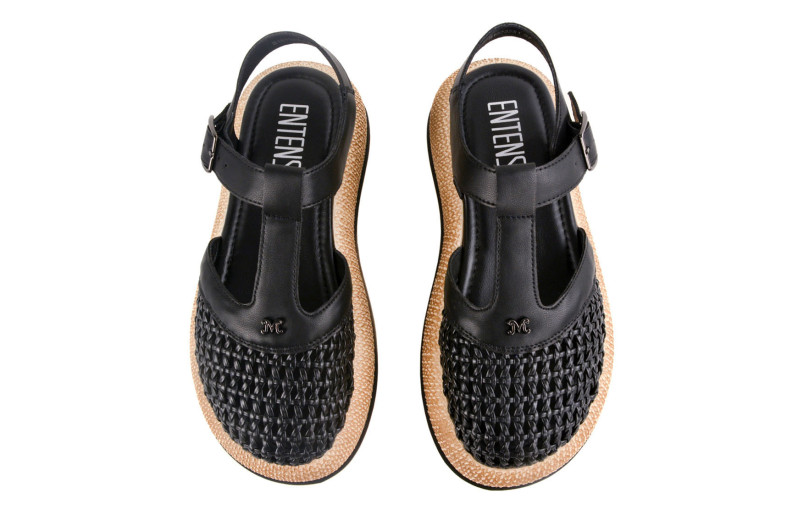 Сандалі жіночі чорні з штучної шкіри (009013)