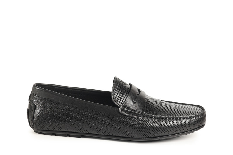 Мокасини чоловічі чорні з натуральної шкіри (008811)