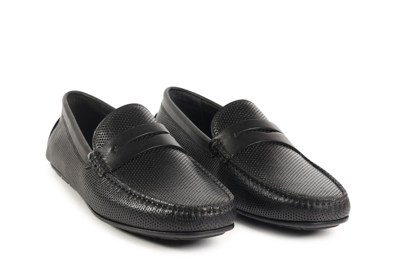 Мокасини чоловічі чорні з натуральної шкіри (008811)