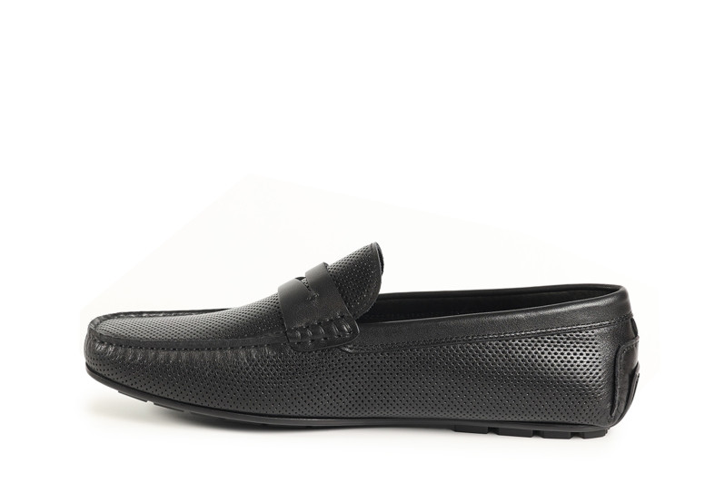 Мокасини чоловічі чорні з натуральної шкіри (008811)