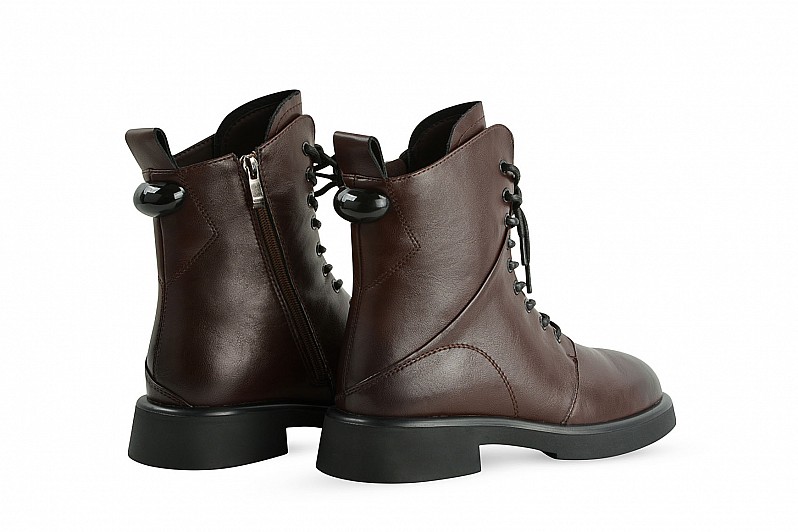 Черевики жіночі коричневі з натуральної шкіри (008525)