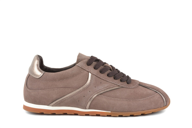 Кросівки жіночі какао з натуральної замші (009054)