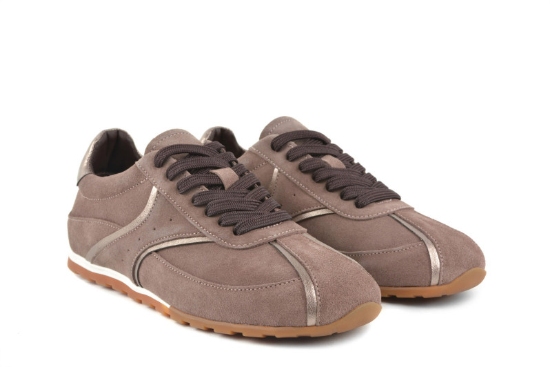 Кросівки жіночі какао з натуральної замші (009054)