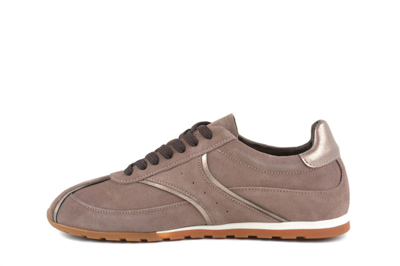 Кросівки жіночі какао з натуральної замші (009054)