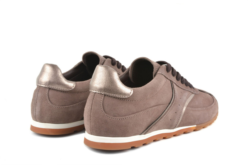 Кросівки жіночі какао з натуральної замші (009054)