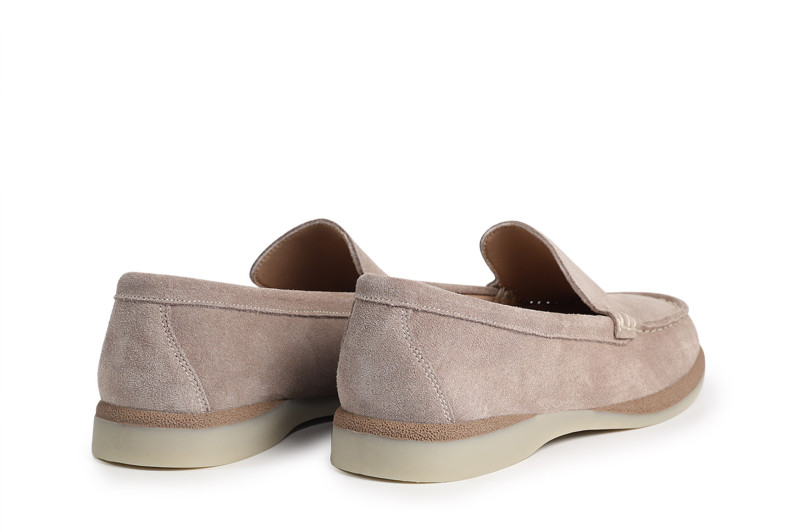 Лофери жіночі бежеві з натуральної замші (008793)