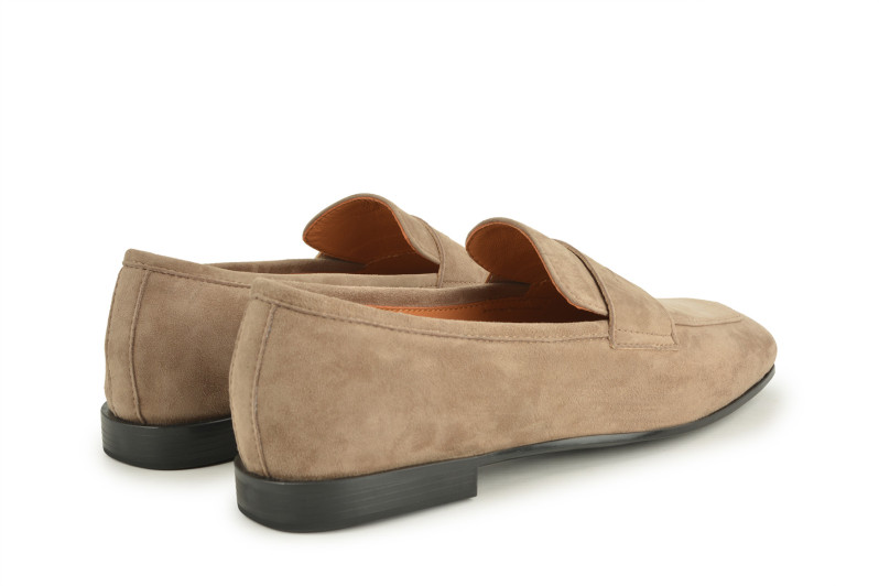 Лофери жіночі бежеві з натуральної замші (008762)