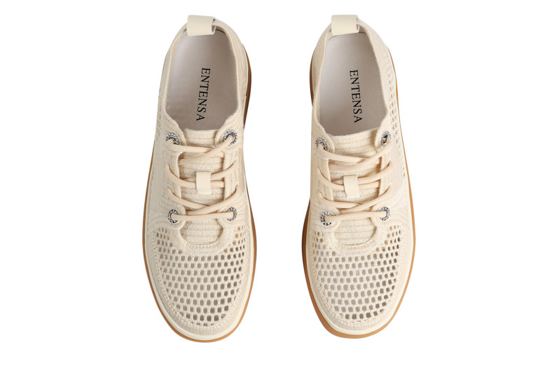 Кеди жіночі бежеві з текстилю (008866)