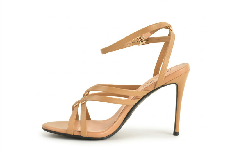 Босоніжки жіночі бежеві з натуральної шкіри (008423)