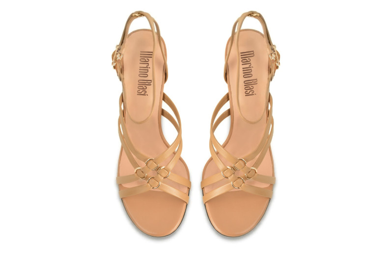 Босоніжки жіночі бежеві з натуральної шкіри (008423)