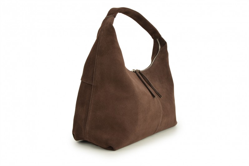 Сумка жіноча коричнева з натуральної замши (008820)