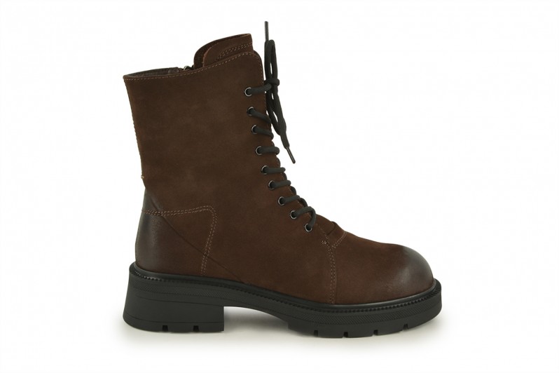 Черевики жіночі коричневі з натуральної замші (008564)