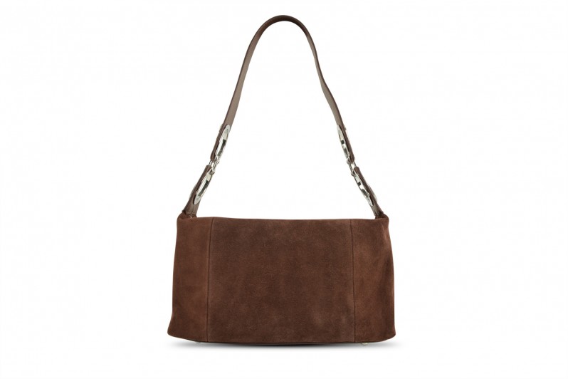 Сумка жіноча коричнева з натуральної замши (008706)