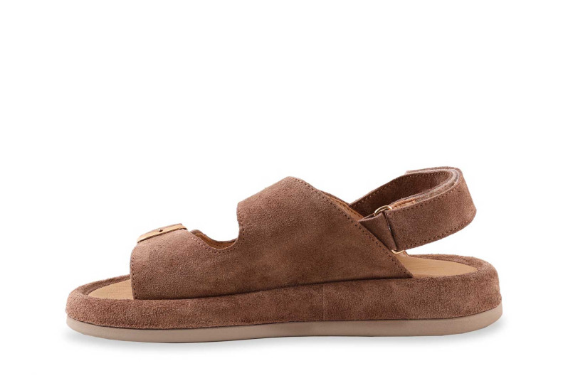 Сандалі жіночі бежеві з натуральної замши (009090)