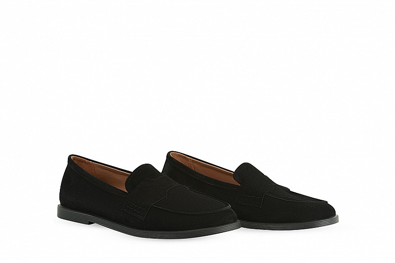 Лофери жіночі чорні з натуральної замші (008430) Лофери жіночі чорні з натуральної замші (008430)