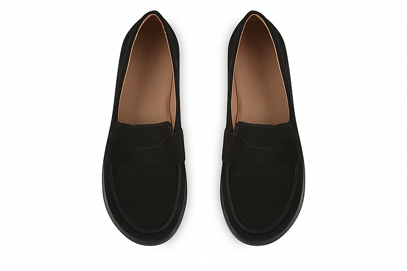 Лофери жіночі чорні з натуральної замші (008430) Лофери жіночі чорні з натуральної замші (008430)