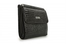 Гаманець жіночий чорний з натурального лаку (008683)