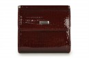 Гаманець жіночий бордові з натурального лаку (008682)