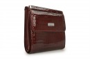 Гаманець жіночий бордові з натурального лаку (008682)