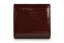 Гаманець жіночий бордові з натурального лаку (008682)