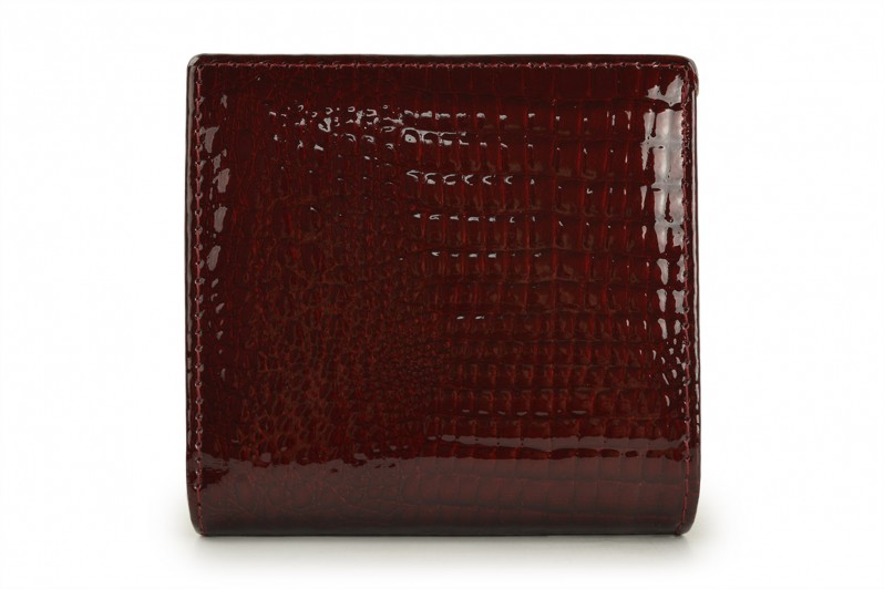Гаманець жіночий бордові з натурального лаку (008682)
