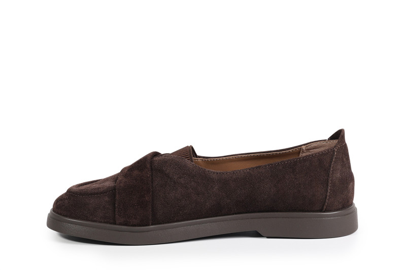 Лофери жіночі коричневі з натуральної замші (008915)