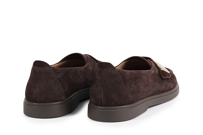 Лофери жіночі коричневі з натуральної замші (008915)