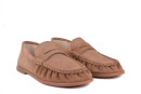 Лофери жіночі руді з натуральної замші (009055)