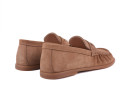 Лофери жіночі руді з натуральної замші (009055)
