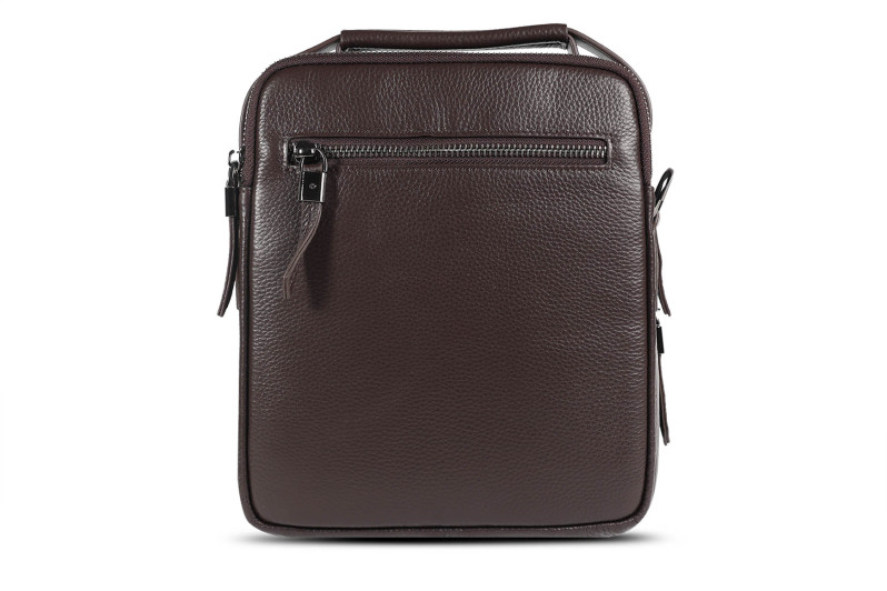 Сумка чоловіча коричнева з натуральної шкіри (008803)