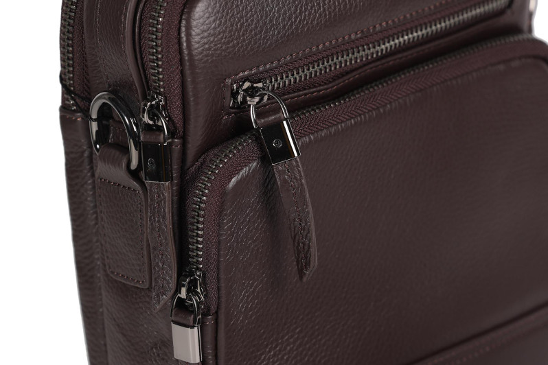 Сумка чоловіча коричнева з натуральної шкіри (008803)