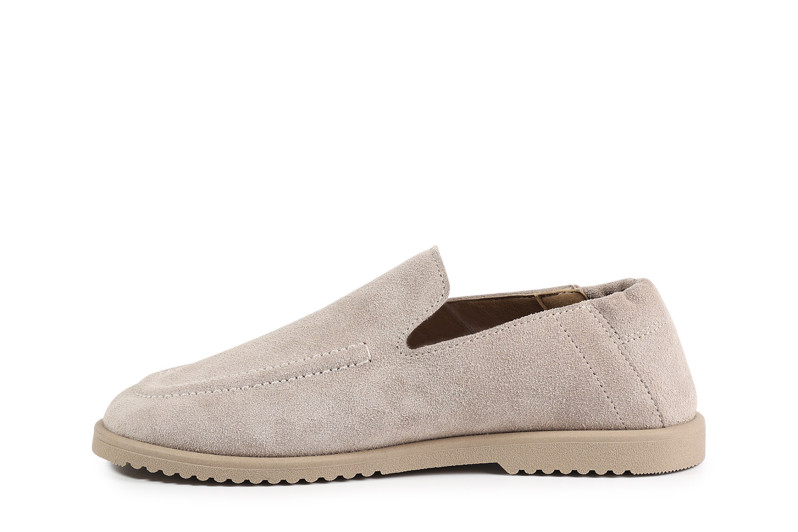 Лофери жіночі бежеві з натуральної замші (008843)