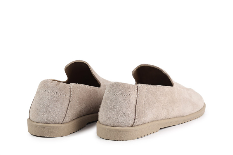 Лофери жіночі бежеві з натуральної замші (008843)