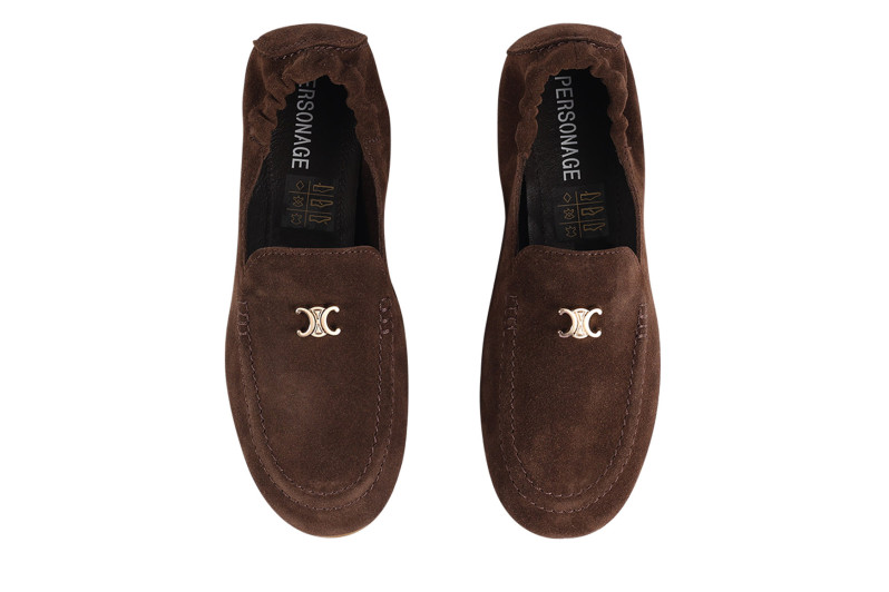 Лофери жіночі коричневі з натуральної замші (008842)