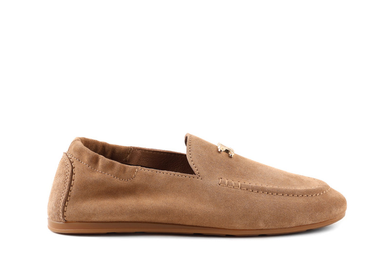 Лофери жіночі бежеві з натуральної замші (009057)