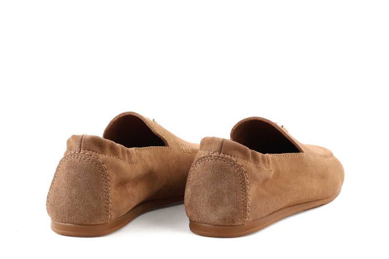 Лофери жіночі бежеві з натуральної замші (009057)