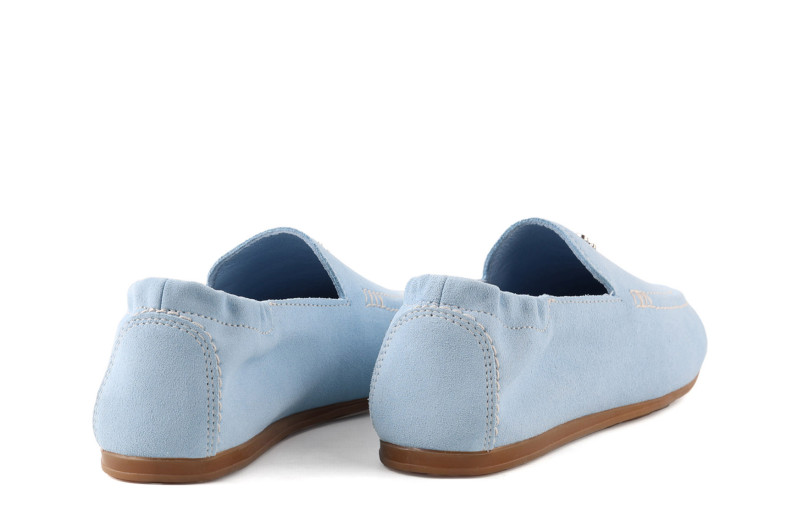 Лофери жіночі блакитні з натуральної замші (009084)